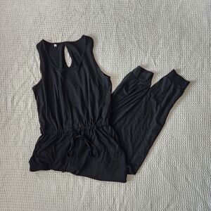 Black Sleeveless Jumpsuit